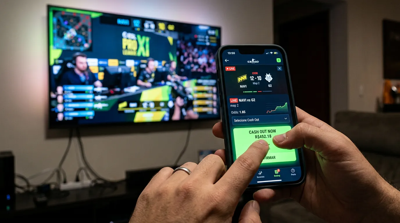 Cash out em apostas de eSports com cenários práticos de quando fechar ou manter a aposta