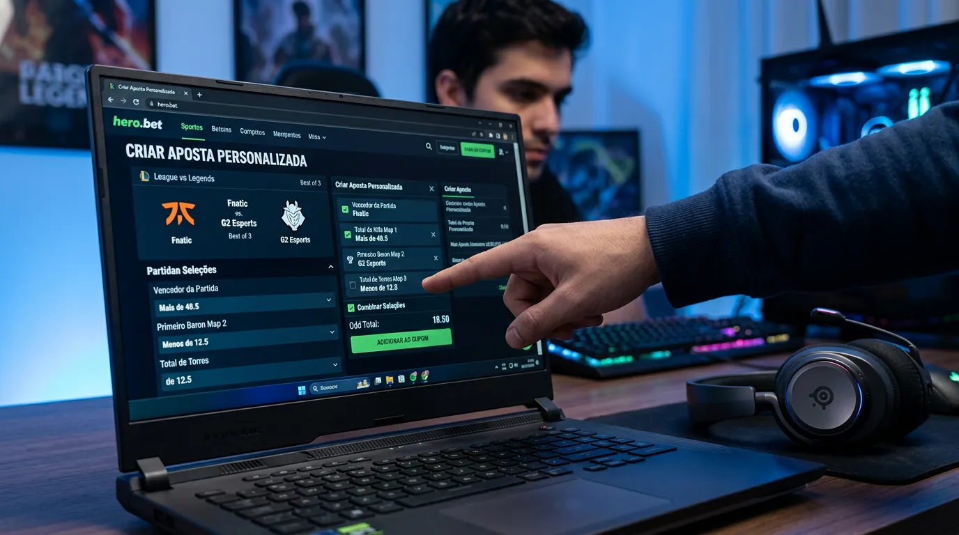 Criar aposta personalizada em League of Legends com bet builder