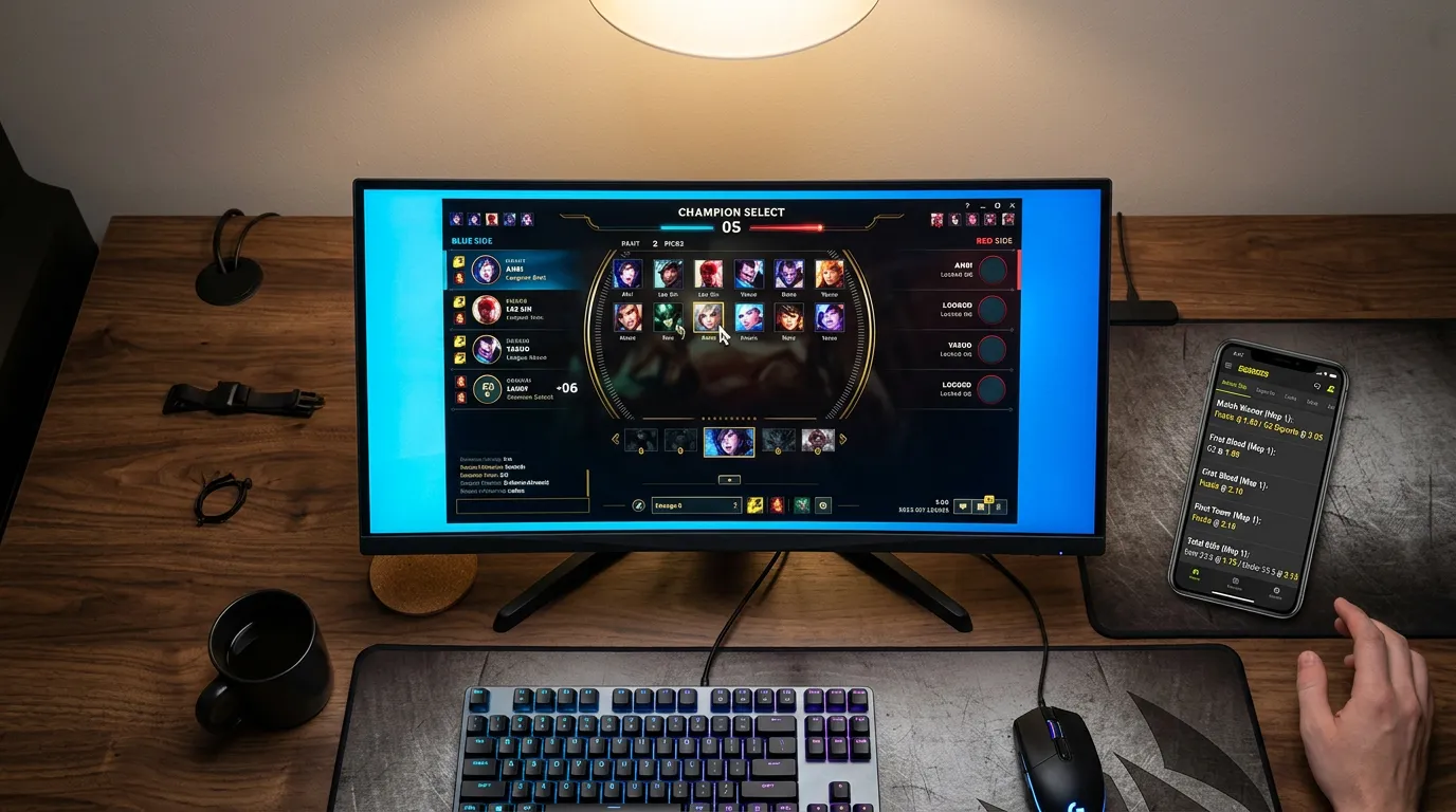 Todos os tipos de apostas disponíveis em partidas de League of Legends